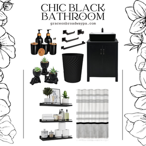 Chic Black Bathroom