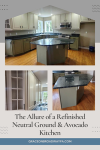 The Allure of a Refinished Neutral Ground (White) and Avocado (Green) Kitchen
