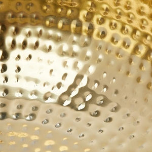 Creative Co-Op Round Hammered Metal Bowl, Gold Finish, 14"