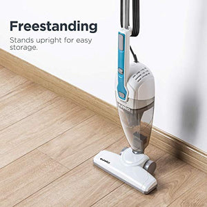 EUREKA Home Lightweight Mini Cleaner for Carpet and Hard Floor Corded Stick Vacuum with Powerful Suction for Multi-Surfaces, 3-in-1 Handheld Vac, Aqua Blue