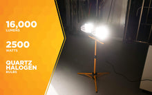 Woods L13 Twin Head Work Light, Adjustable Tripod Up To 42 Inches Tall, 16,000 Lumen, 4-Foot 18/3 Cord, Cord Storage Bracket, Weather Proof Power Switch Per Lamp For Individual Control (Includes 2 500-watt Quartz Halogen Bulbs)