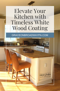 Grace on Broadway Cabinet and Furniture Refinishing: Elevate Your Kitchen with Timeless White Wood Coating