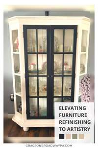 Elevating Furniture Refinishing to Artistry Featuring a Refinished Furniture Using Milesi Wood Coatings in West Highland White and Inspired By U wood coating tinted in Integrity