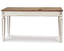Signature Design by Ashley Realyn Farmhouse 60" Home Office Desk with USB Charging, Chipped White
