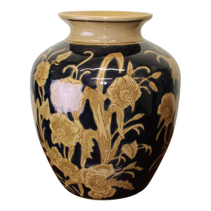 Ceramic Embossed Vase, Regal Design 25cm - Grace on Broadway 