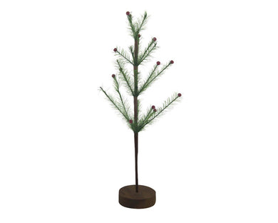 PVC Feather Tree on Base with Pip Berries - 18