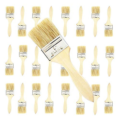 Chip Paint Brushes,24 Pack 2 inch Paint and Chip Paint Brushes for Paint, Stains,Varnishes,Glues, Gesso, Arts & Crafts