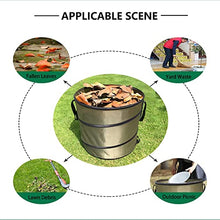 CDLXSH Pop-Up Trash Can/Recycle Bin, Car Garbage Can ,Reusable Outdoor Trash Garden Yard Trash Bag Foldable Camping Recycling Bin (Green10gallons)