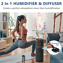 Humidifiers 9L Humidifiers for Large Room Top Fill Whole House Humidifiers with Remote Control Large Humidifier with Diffuser Night Light Tower Humidifier for Bedroom Quiet Humidifier For Office Plant