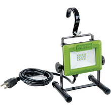 PowerSmith PWL110S 1080 Lumen LED Weatherproof Tiltable Portable Work Light with Large Adjustable Metal Hook, 360° Tilt, Metal Stand, Impact-Resistant Glass Lens, and 5' Power Cord , Green