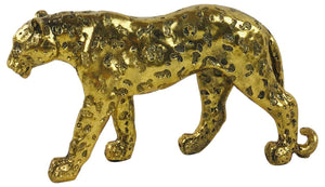 Gold Glitter Effect Leopard 27cm - Grace on Broadway 
