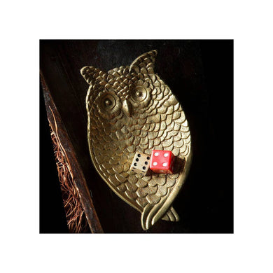 Pewter Owl Jewelry/Coin Tray in Gold - Grace on Broadway 