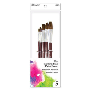 Flat Natural Hair Paint Brush - Pack of 5 - Grace on Broadway 
