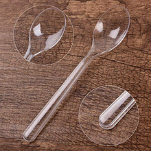 TashiBox [66 Sets Plastic Spoons] Disposable Clear Spoon, Heavyweight Cutlery