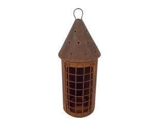 Tin Bird House with Door and Hanger - 11.5" Tall - Grace on Broadway 