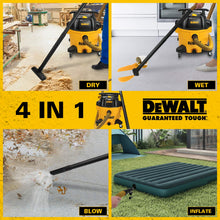 DEWALT 9 Gallon Wet/Dry VAC, Heavy-Duty Shop Vacuum with Attachments, 5 Peak HP, with Blower Function, DXV09PA, Yellow