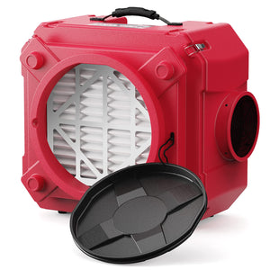 ALORAIR Air Scrubber with 3 Stage Filtration, Stackable Negative Air Machine for Industrial and Commercial Use, Heavy Duty Air Cleaner with MERV-10 Filter, HEPA/Activated carbon Filter, Red
