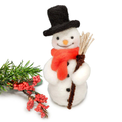 Festive Snowman Needle Felting Craft Kit - Grace on Broadway 