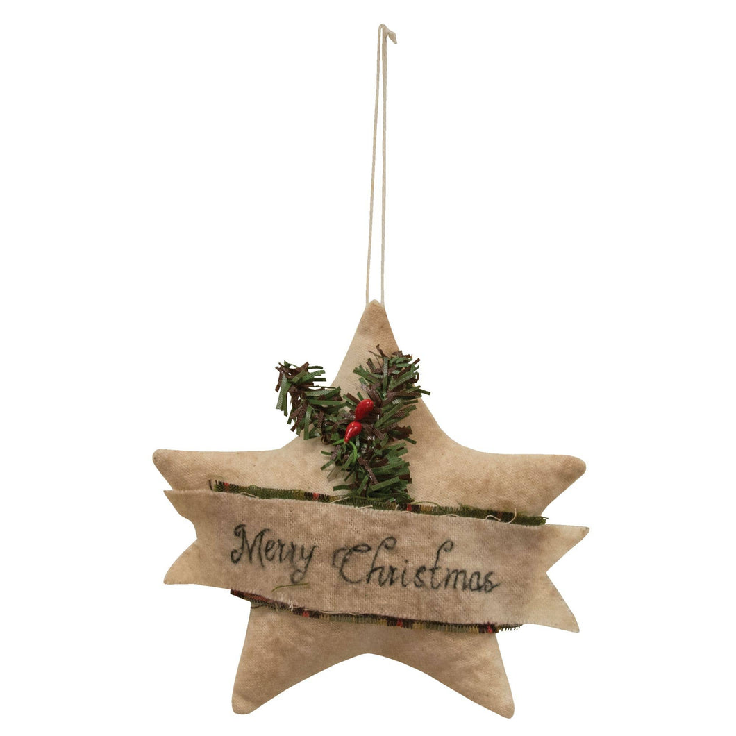 Merry Christmas Star Ornament - Grace on Broadway 