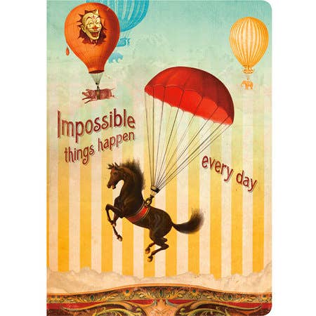Impossible Things Happen Every Day Lined Travel-Size Journal - Grace on Broadway 